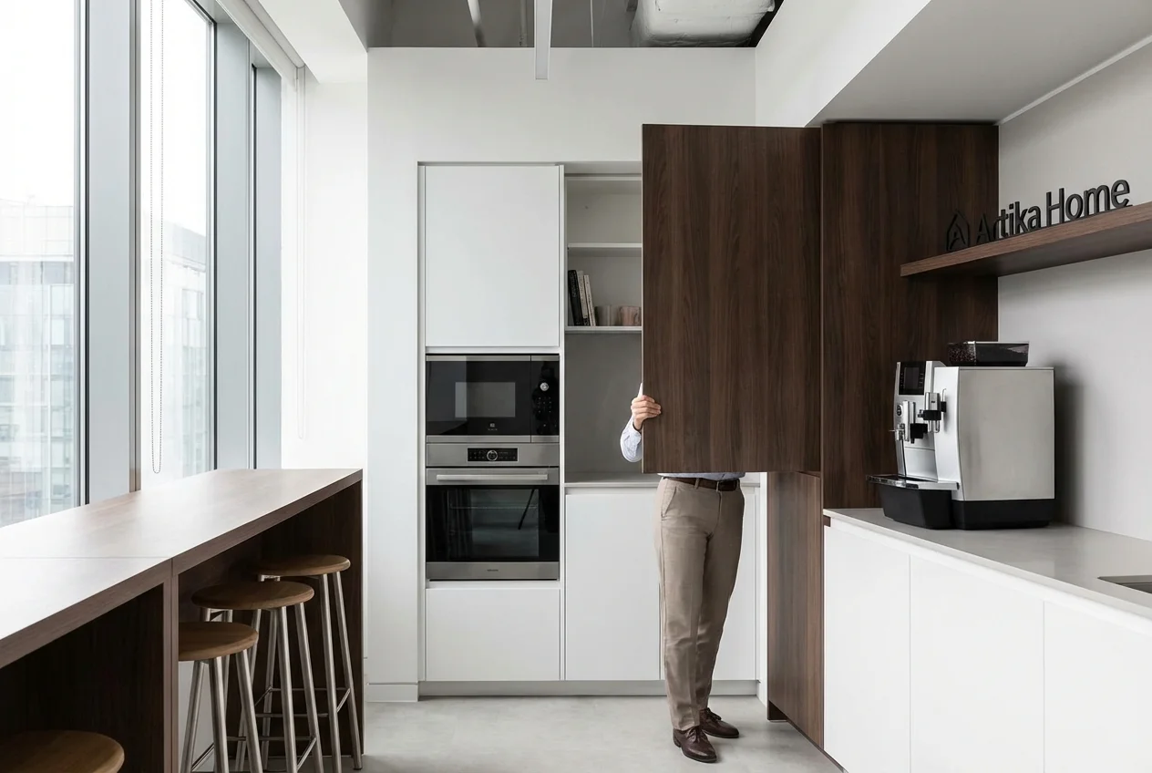 Una Cucina Moderna e Pratica — illustrazione