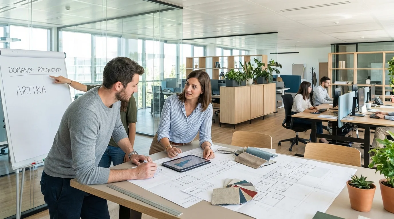 Una famiglia felice che usa mobili da giardino Artika su un prato soleggiato.