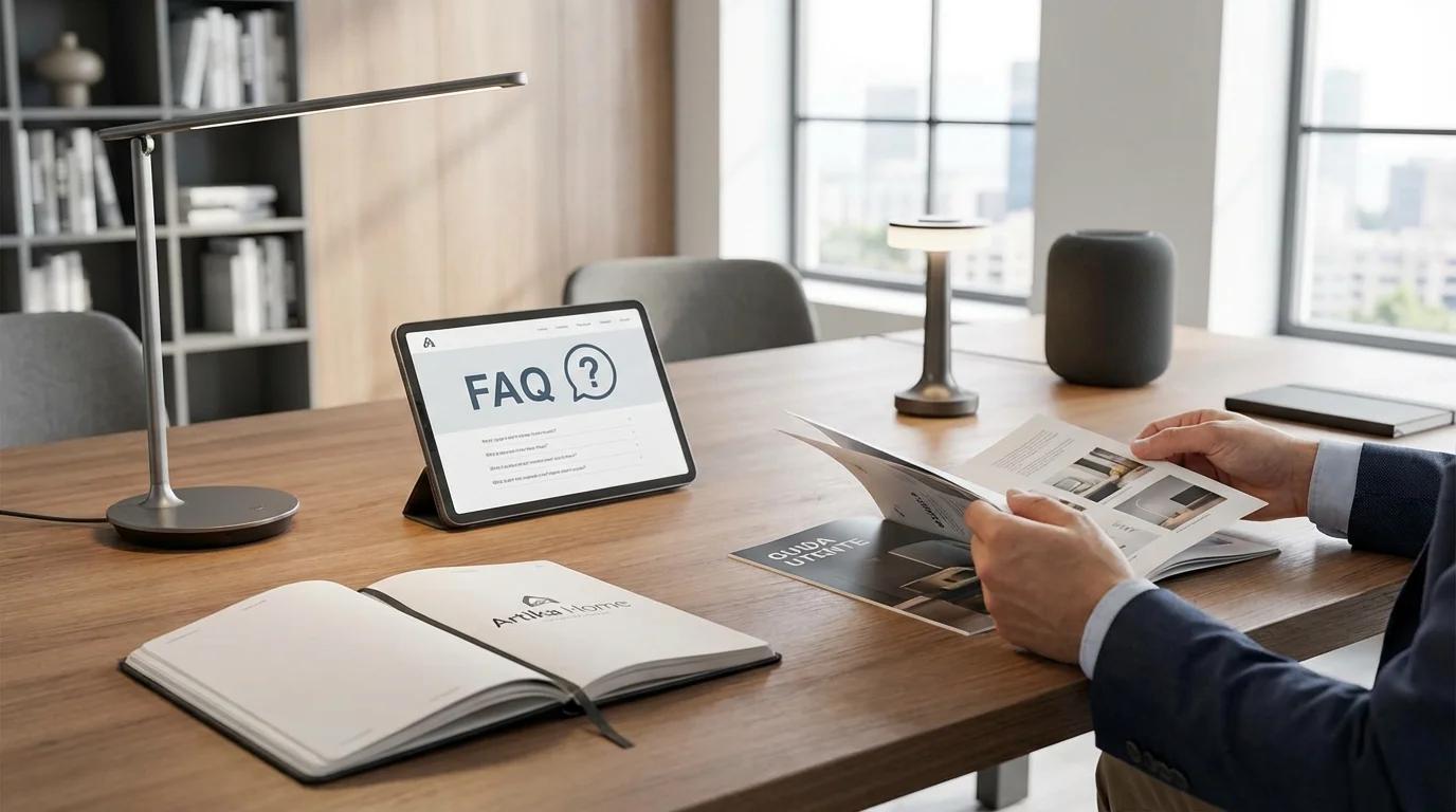 Una moderna sala con mobili Artika Home, elegante e accogliente.